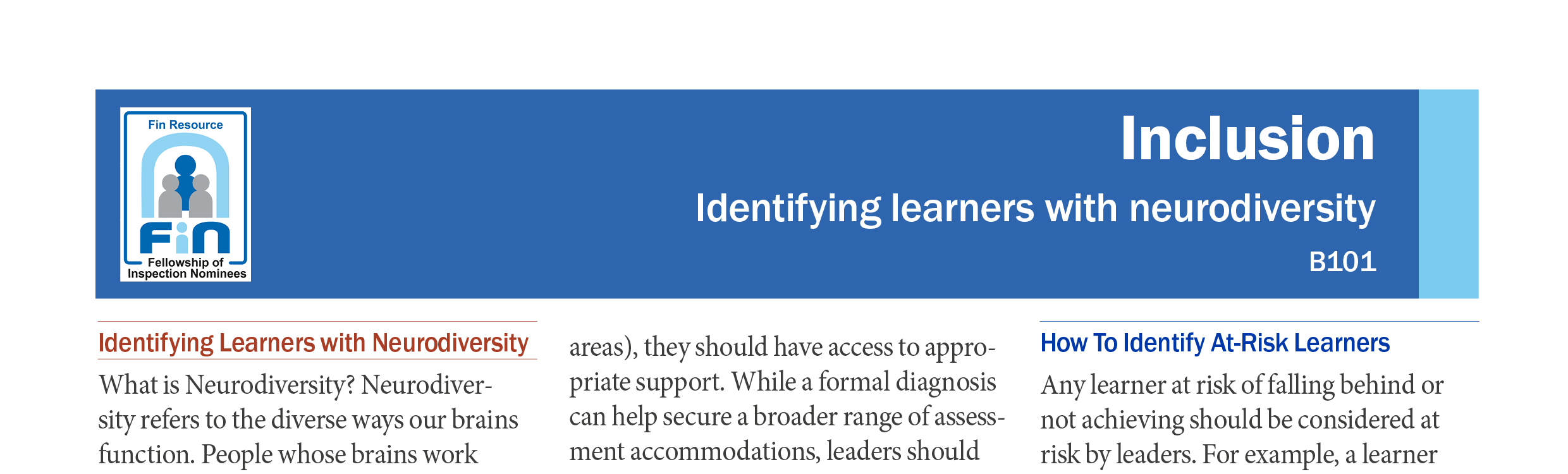 B101. Identifying neurodiversity
