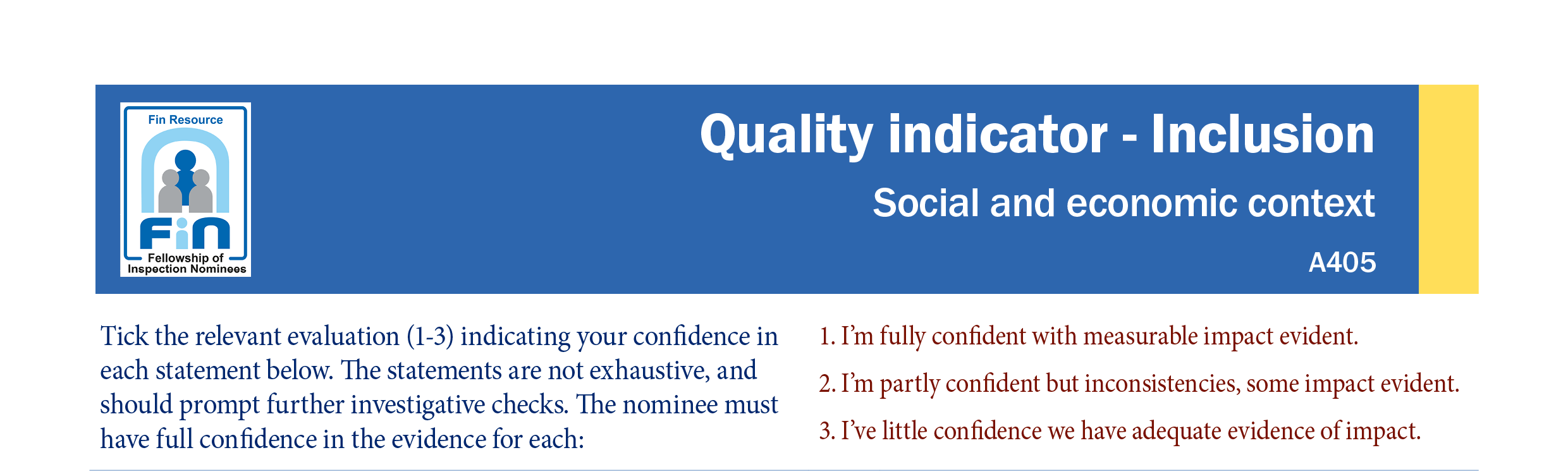 A405. Indicator for social and economic context