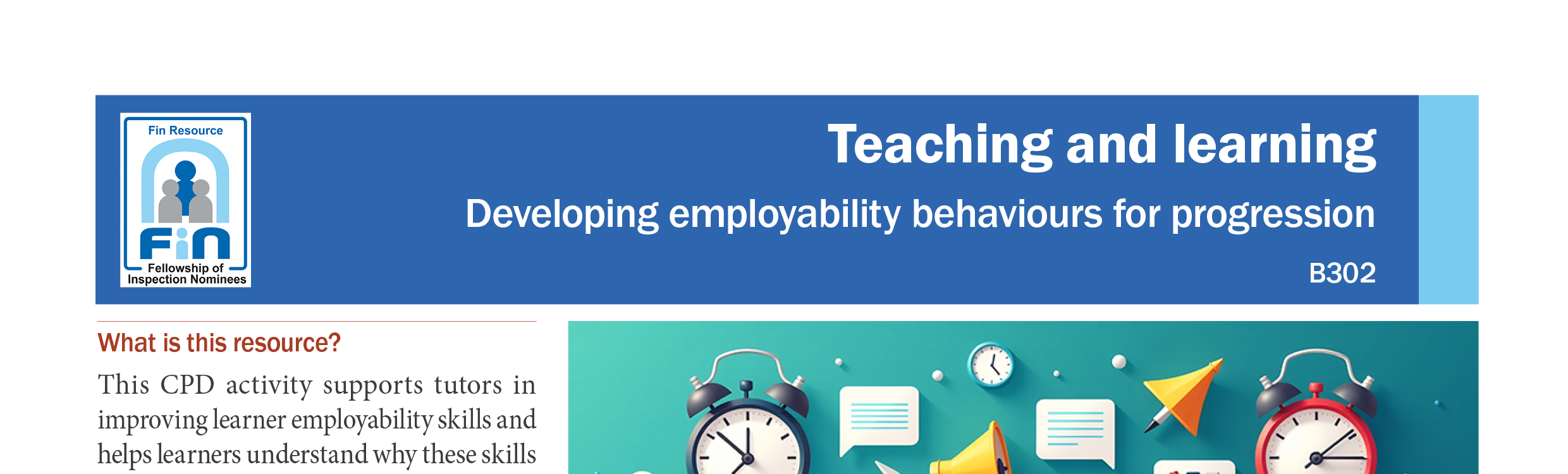 B302. Developing learner employability skills