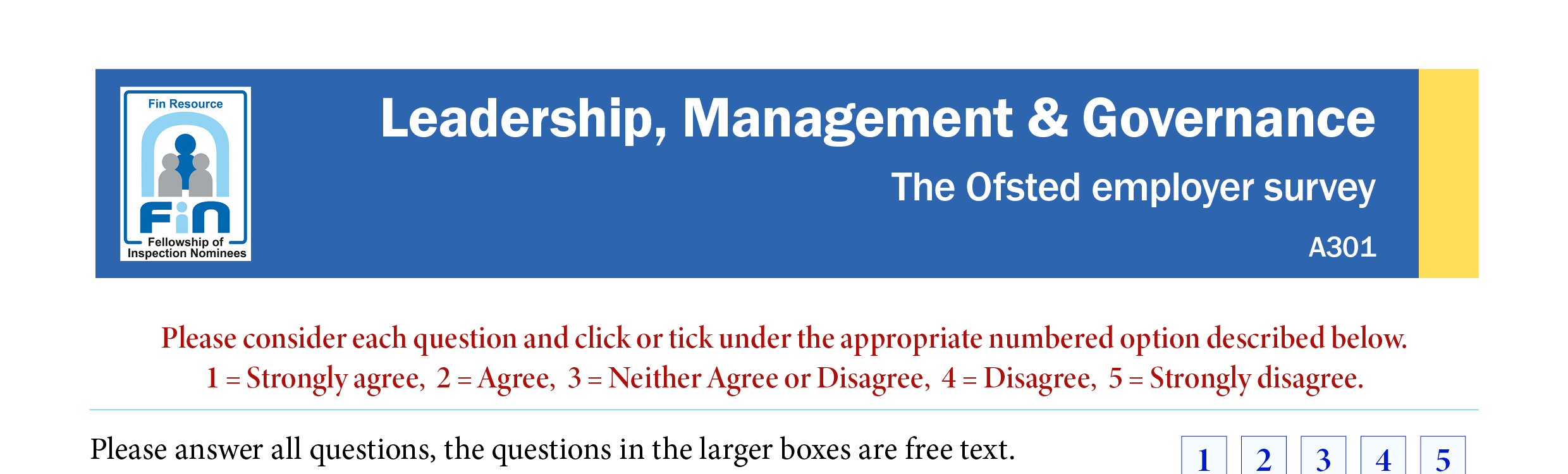 A301. The Ofsted employer survey