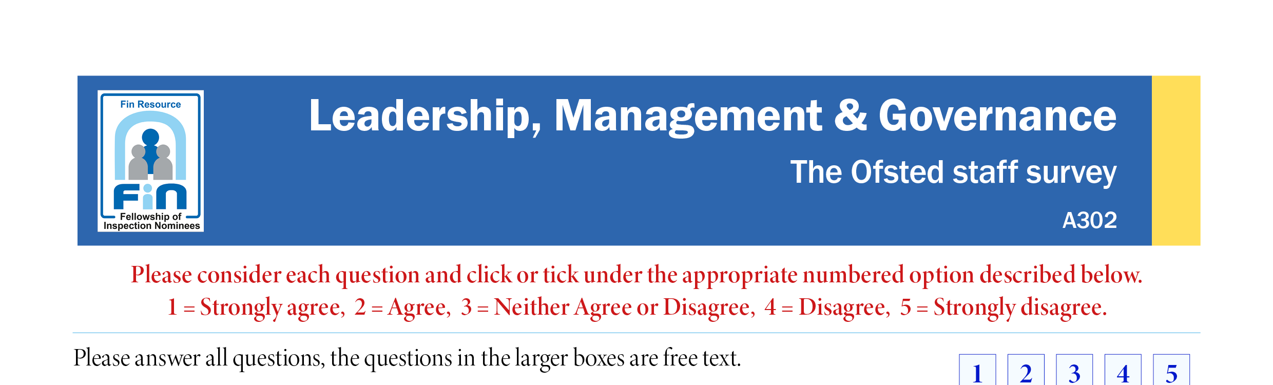 A302. The Ofsted staff survey