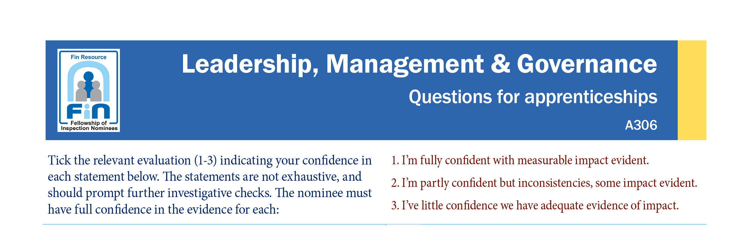 A306. Questions for apprentices