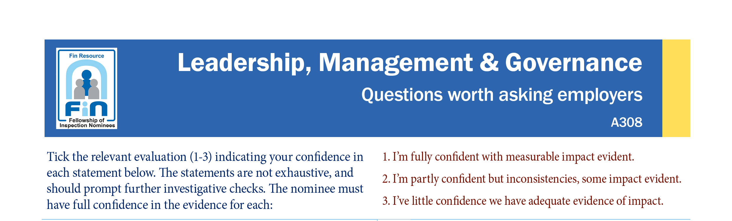 A308. Questions for employers