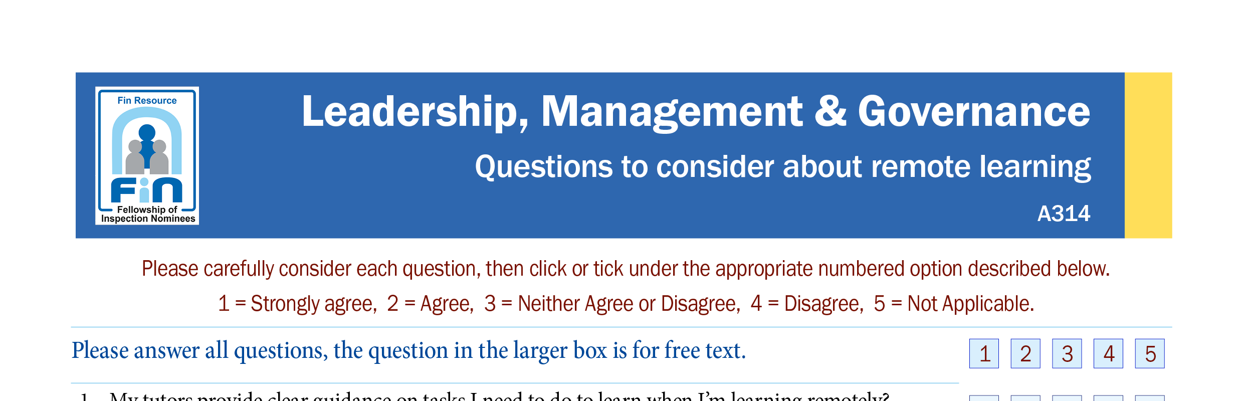 A314. Questions to consider for remote learning