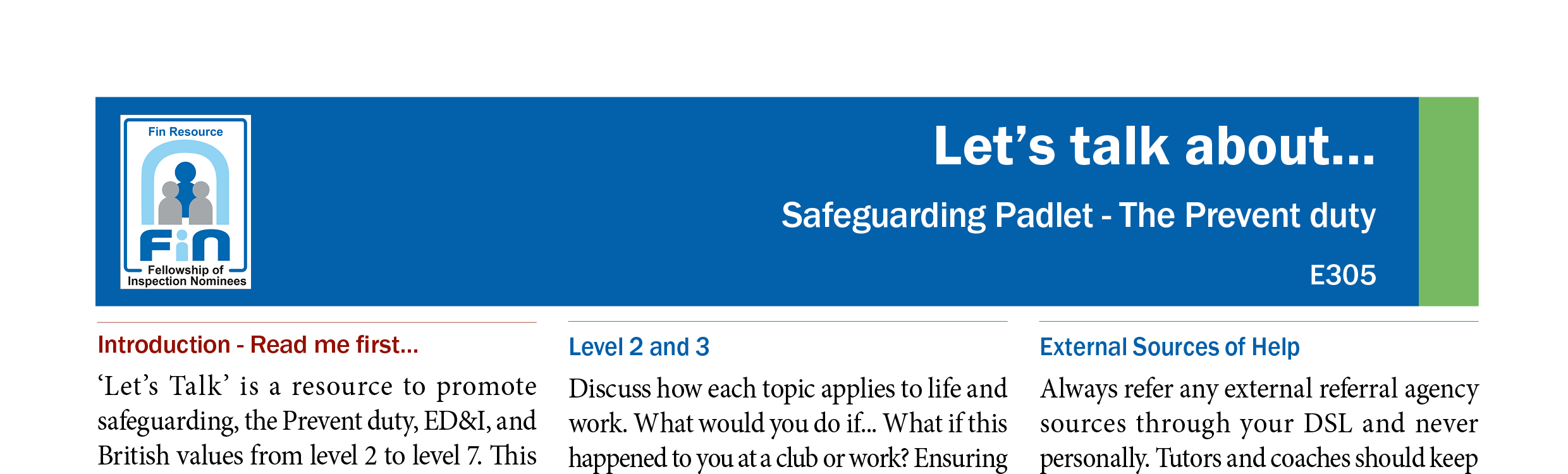 E305. Padlet - The Prevent duty