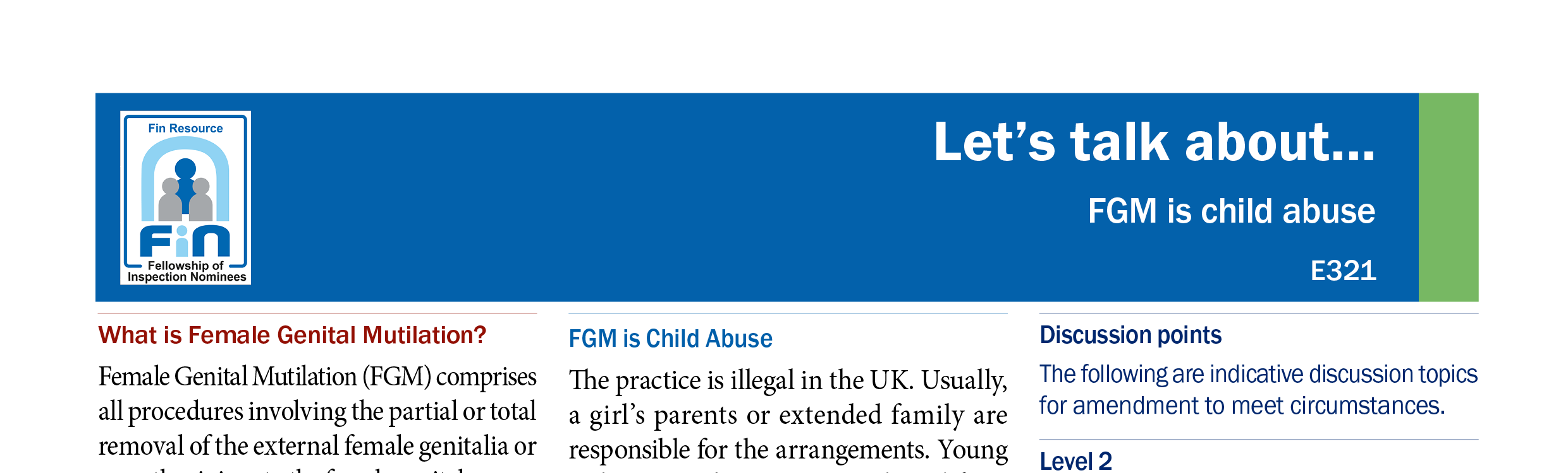 E321. FGM is child abuse