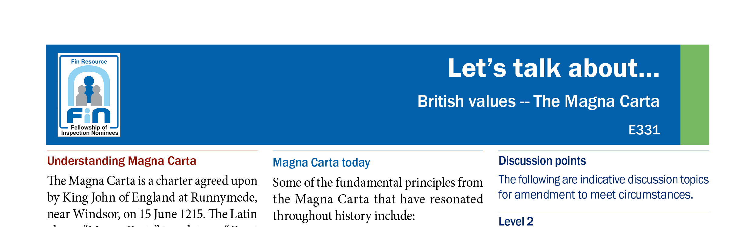 E331. The Magna Carta