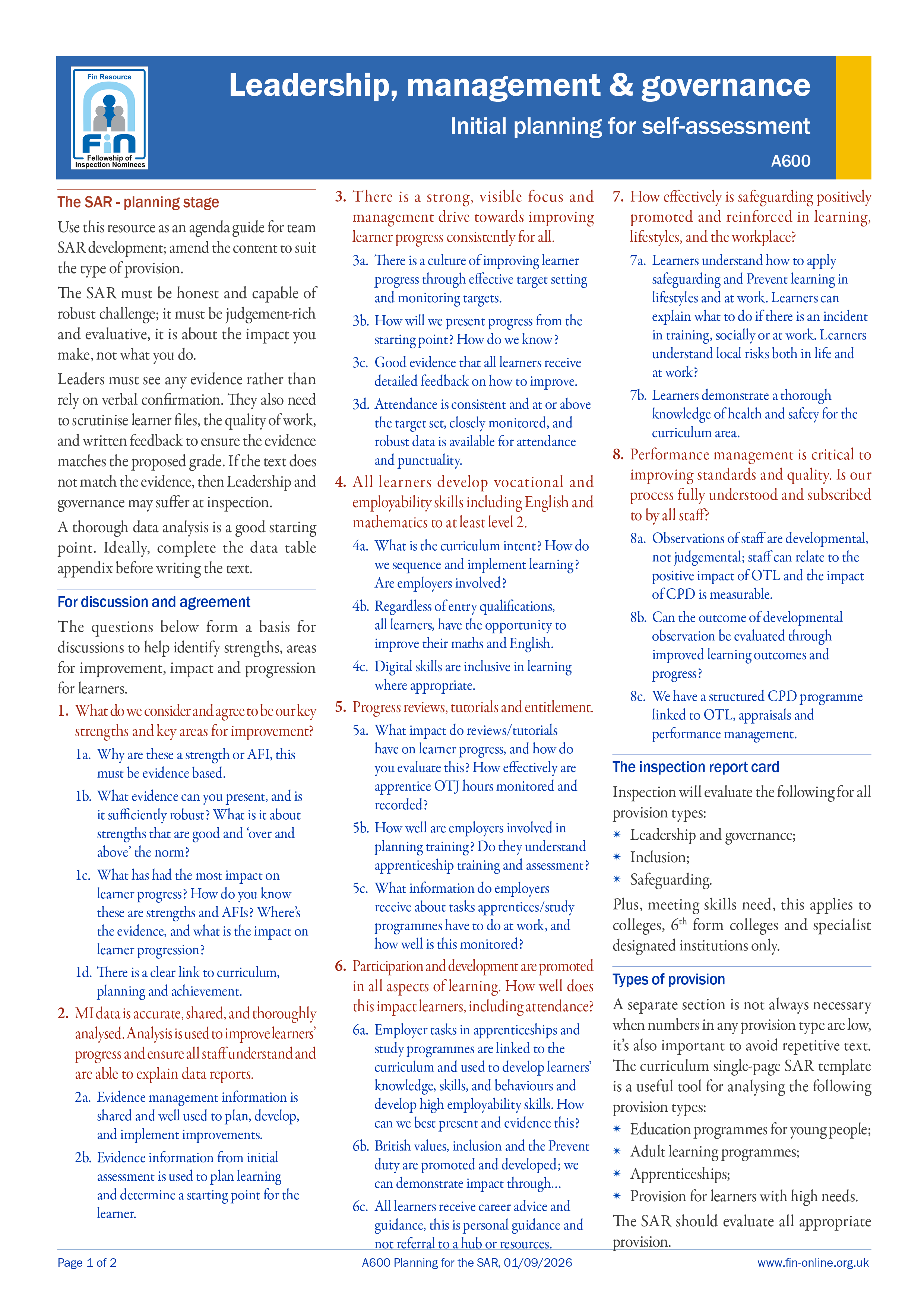 6. SAR and QIP development