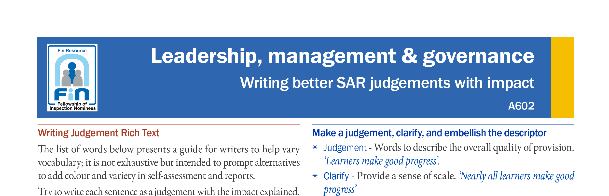 A602. Writing better SAR bullets for impact