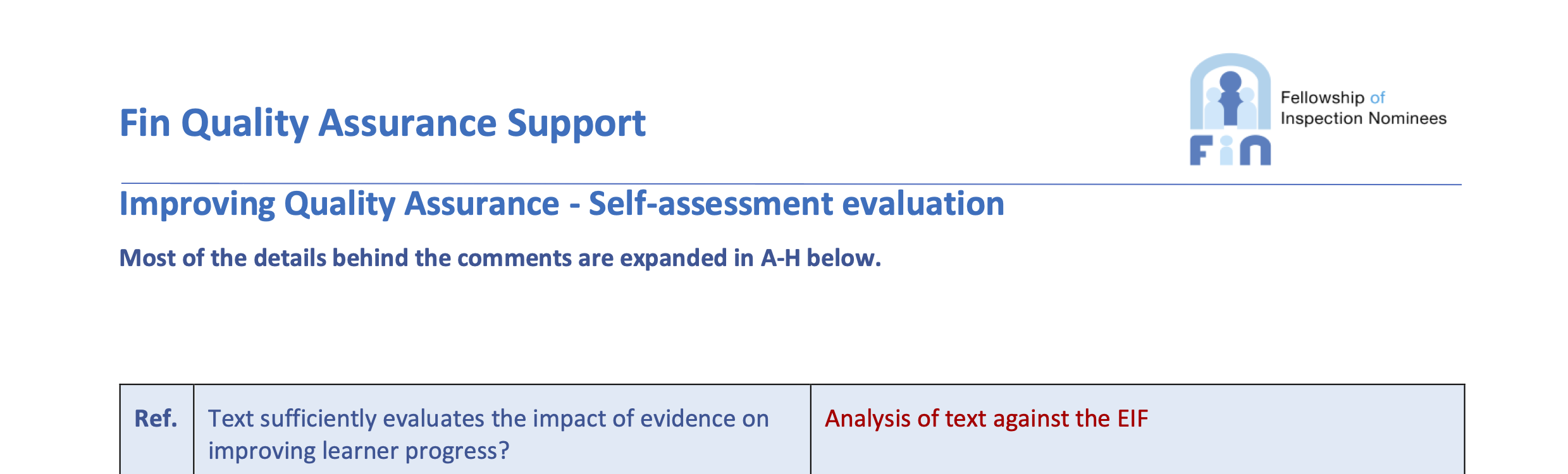 A605. The FIN SAR evaluation template MS Word