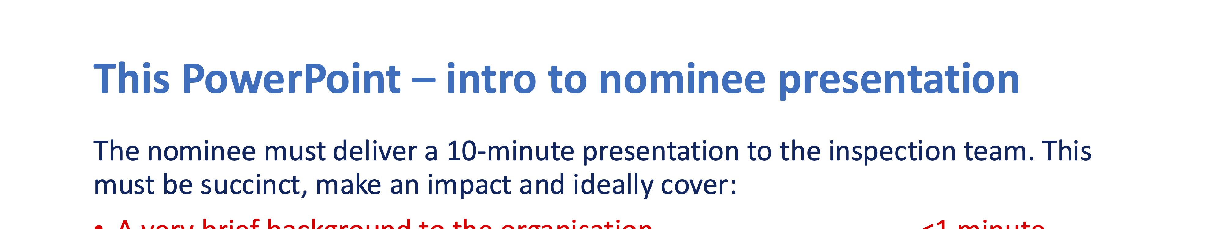 A107. Nominee PowerPoint intro presentation