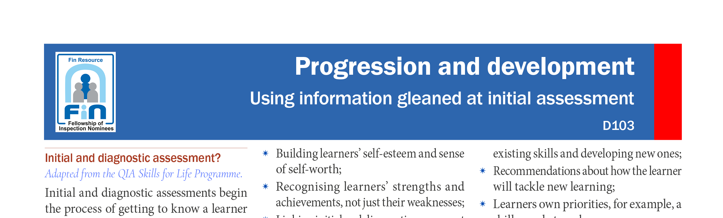 D103. Using information from IAG