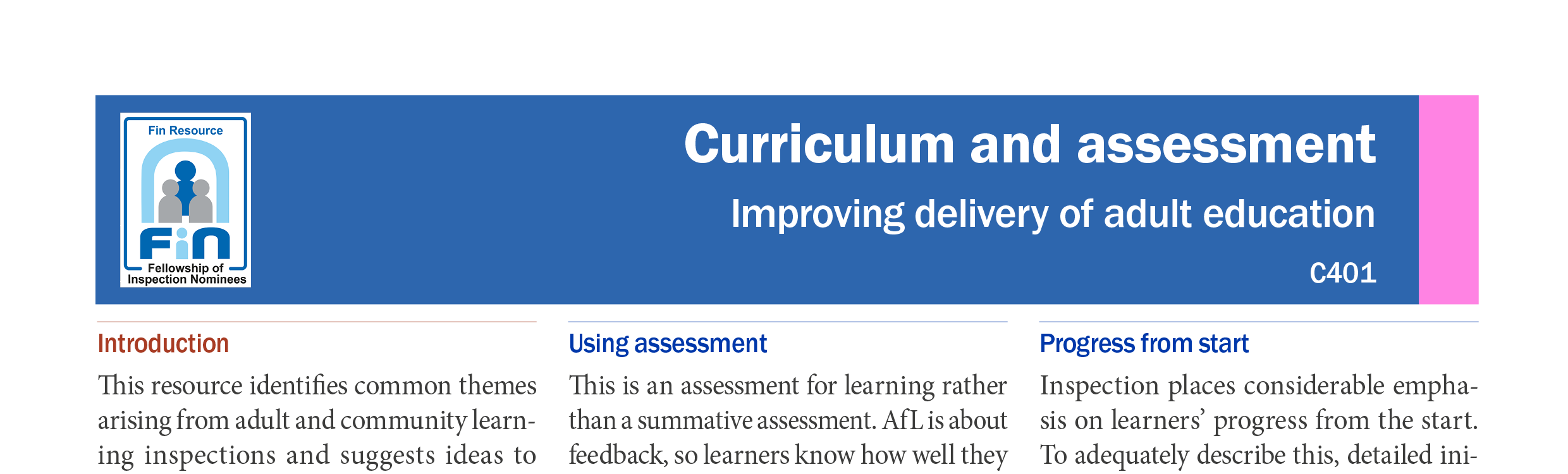 C401. Delivering adult education