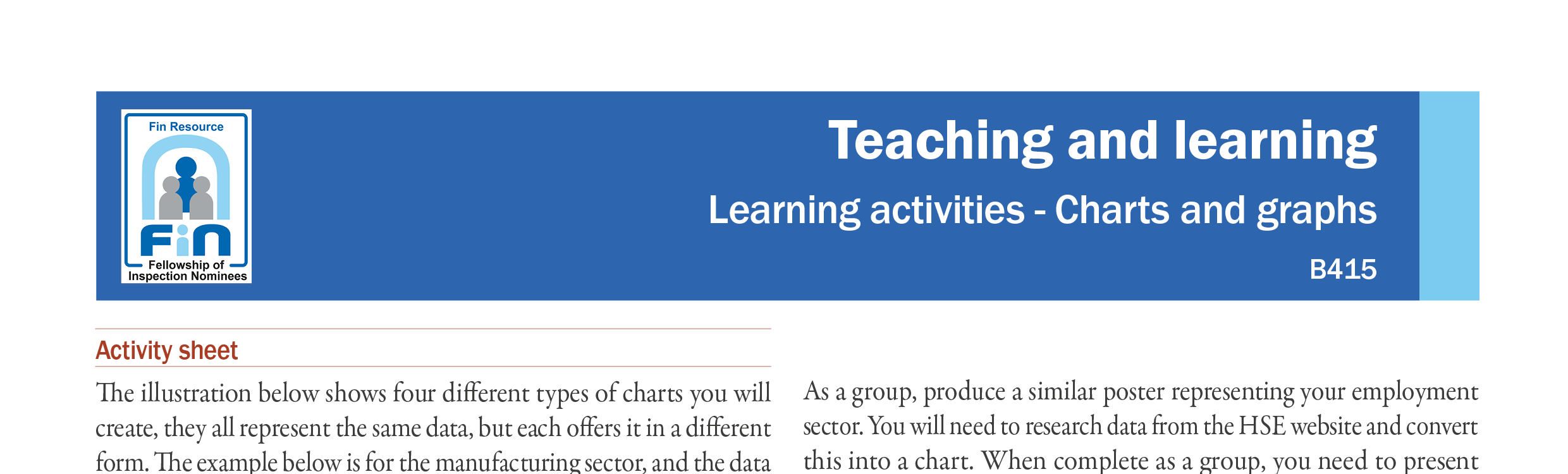 B415. Display data in charts and graphs