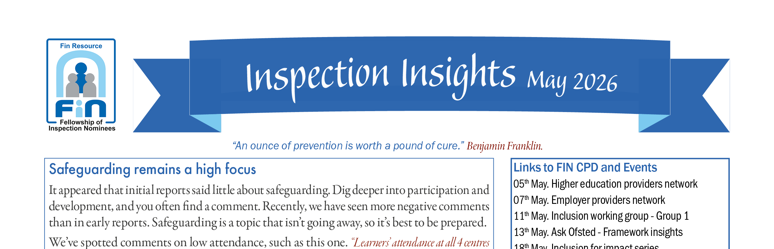 Inspection Insights May 2026