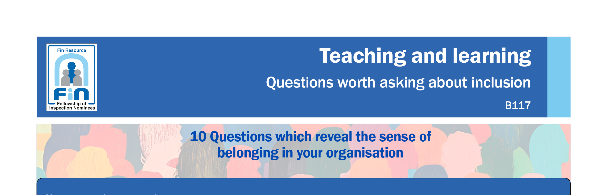 B117. Ten questions worth asking about inclusion