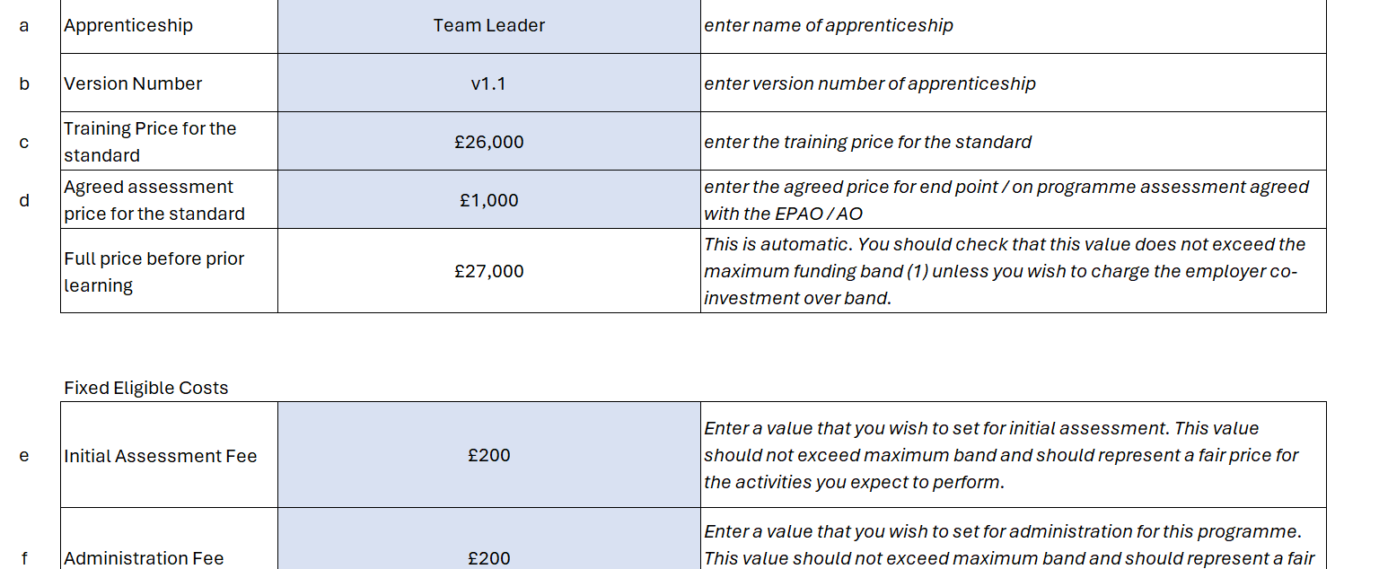 A844. Pricing Breakdown Tool
